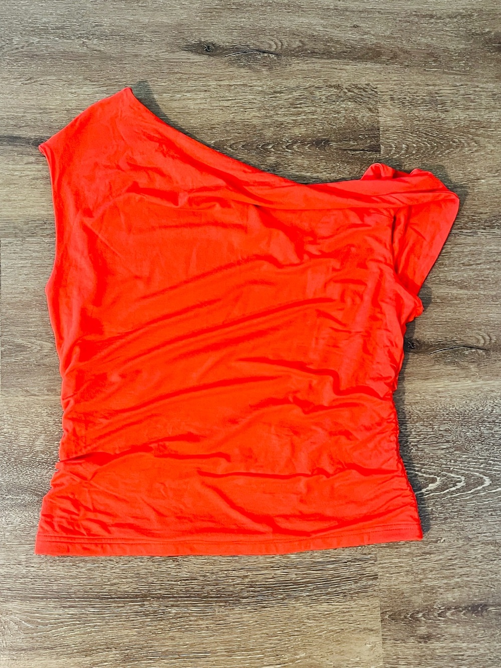 Old Navy Red One-Shoulder Ruched Tank - Picture 3 of 4